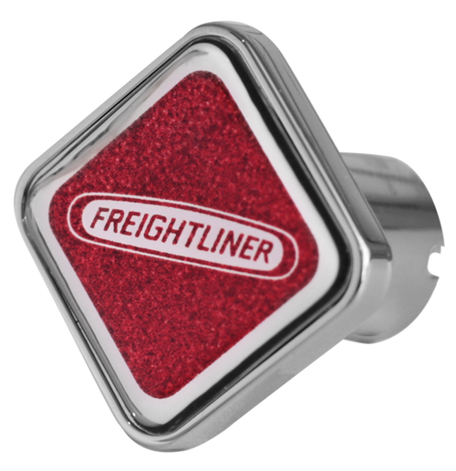 Freightliner Logo Square Knob Metallic Red