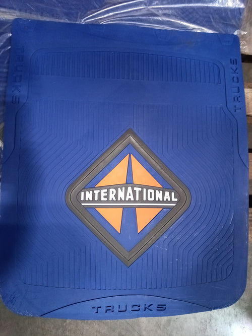 Mud Flap 24” X 30” International Color Blue Logo Center Letter Truck(Pair)