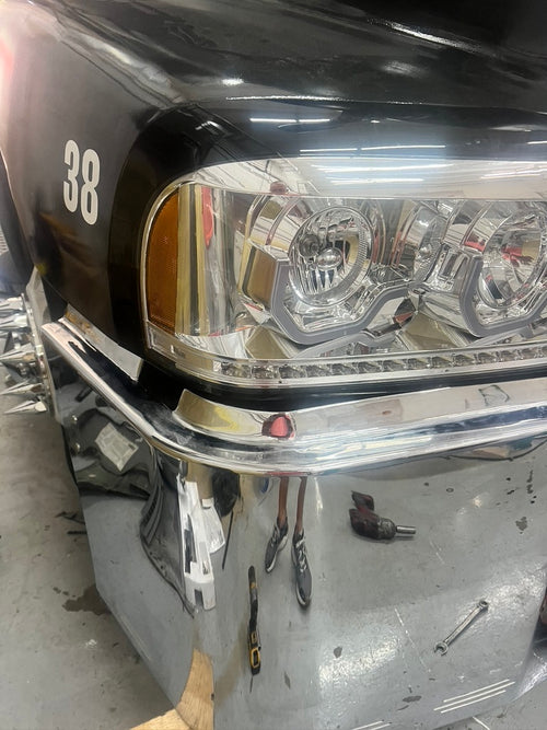 22" Chrome Bumper (FL Century 2004 & Older) Tow, And 11 Hidden Light Holes