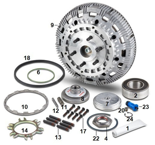 Horton Fan Drive Repair DM Advantage Two Speed Dual Pilot Quick Kit(30 mm DRAC Bearing). Applicable to both 2.56" and 5.00" Fan Pilots.