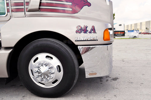 20" Chrome Bumper (Kenworth T600 All Years) W/ Air Vent, Tow & 9 Hidden Light Holes