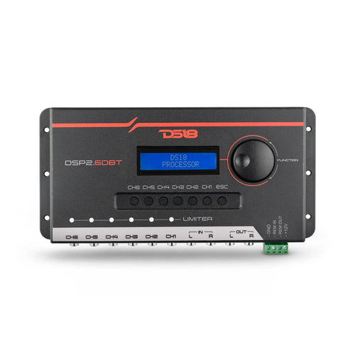 DS18 2-Channel In and 6-Channel Out Digital Sound Processor (DSP) with Bluetooth and LCD Screen