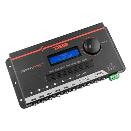 DS18 2-Channel In and 6-Channel Out Digital Sound Processor (DSP) with Bluetooth and LCD Screen