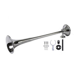 Air Horn Round 24in Overall Length, 1/8in Pipe Port 6in Bell