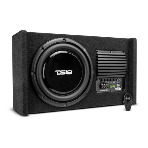 DS18 10" Loaded Amplified Shallow Down Fire Subwoofer Enclosure 250 Watts Rms