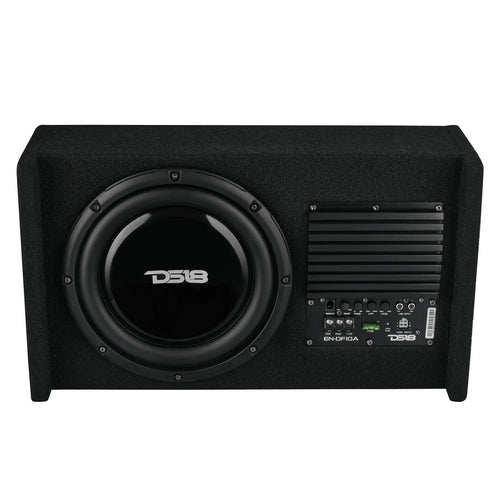 DS18 10" Loaded Amplified Shallow Down Fire Subwoofer Enclosure 250 Watts Rms