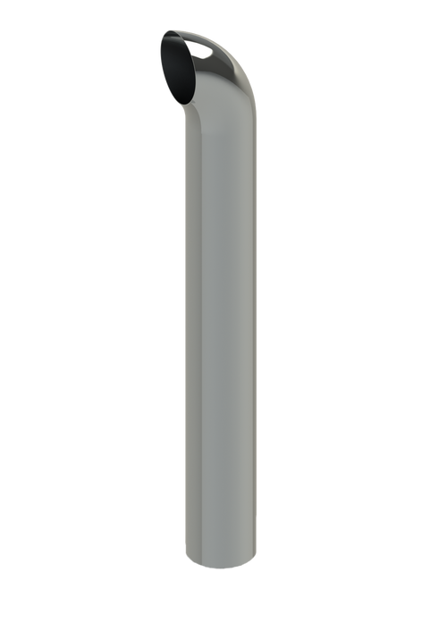 Lincoln Chrome Curved Cut 8” O.D X 60” L Top Stack 