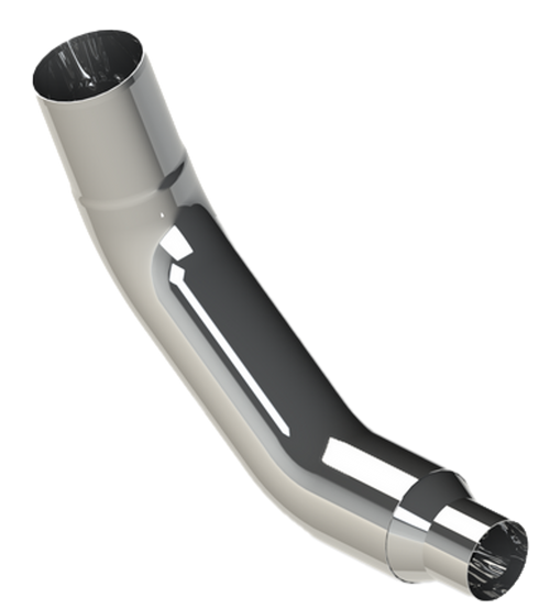 Lincoln Chrome 8” Multi-Bend Elbow Fits Kenworth W900 Driver Side Use On 40” Tool Box