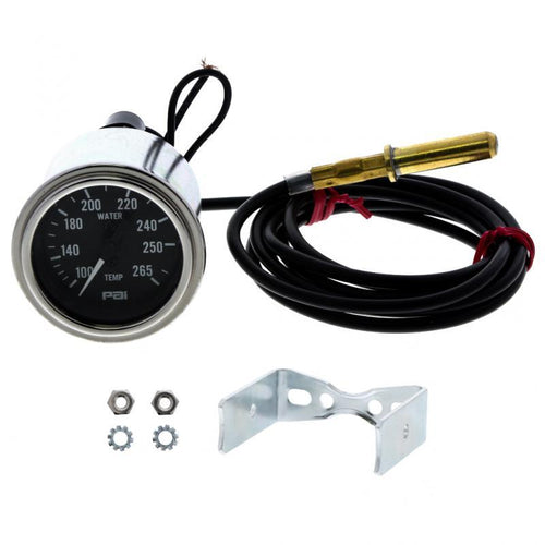 Water Temperature Gauge Mechanical 72in Tube Chrome Bezel