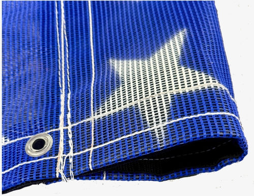 7' X 18' Dump Tarp American flag, Mesh Material W/ Spline