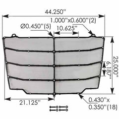 Mesh Grille Screen Replaces Fits Freightliner Cascadia 2018+