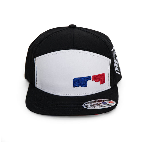 Hat Black Camo Cross Stitch Logo,7 panel