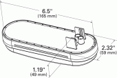 Red/Clear Hi Count® Oval LED Stop Tail Turn Lights
