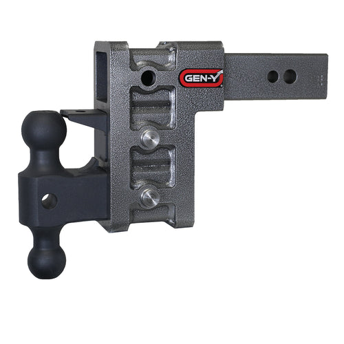 Gen-Y Hitch Mega-Duty 2" Shank 5" Drop 1.5K TW 10K Hitch & GH-031 Dual-Ball & GH-032 PinTle Lock
