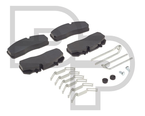 Disc pad set - axle	Up to 28.6k, hdwe included - Fras-Le OE Equivalent