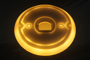 Halo Glow Light with Amber LED for Watermelon Lights, complete with 2 wire .180FM plugs