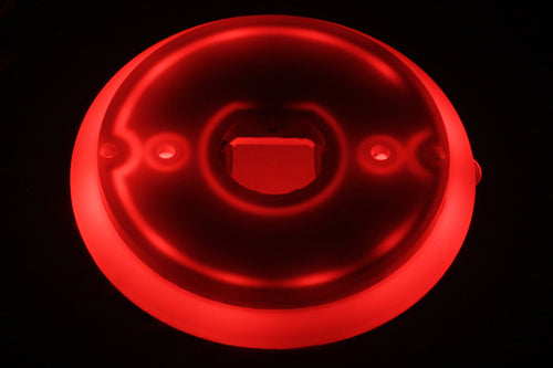 Halo Glow Light with Red LED for Watermelon Lights, complete with 2 wire .180FM plugs.