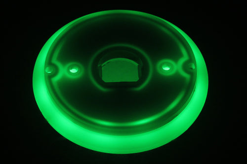 Halo Glow Light with Green LED for Watermelon Lights, complete with 2 wire .180FM plugs.