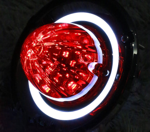 Halo Glow Light with White LED for Watermelon Lights, complete with 2 wire .180FM plugs.