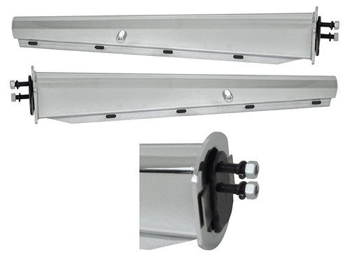 30" Chrome Heavy Duty Mud Flap Hanger - 1 1/8" Bolt Pattern