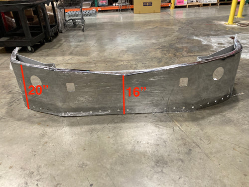 20-16" Bumper Chrome Fits Peterbilt 579 Tow Holes, Fog Light 3/4" With 35 Lights Hole