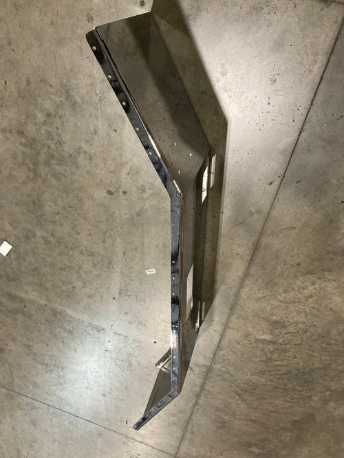 18” Chrome Bumper ( Mack CL Series ) W/ Set Back Axle & Single Tow Holes With 14 Bullet Hole In BTM Flange And Fog Lights Hole
