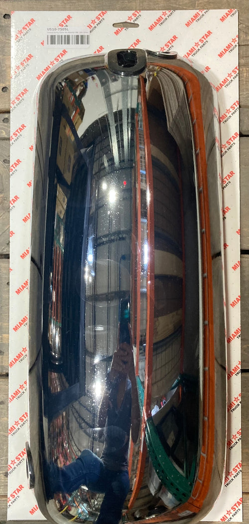 Chrome Mirror Cover fits Peterbilt 386, 389, Driver Side
