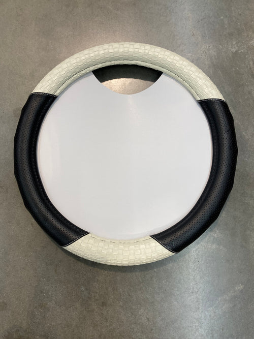 18” Steering Wheel Cover White