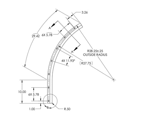 Stainless Steel Fenderettes Fits Peterbilt 579 Short Hood 4-Piece Kit (For Split Fenders)