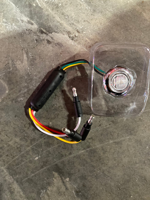 Dual Color Led 3/4” Red Clear/Green Grommet & Chrome Bezel Cover