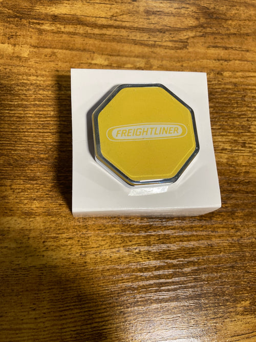 Logo Square Knob Yellow Fits Freightliner