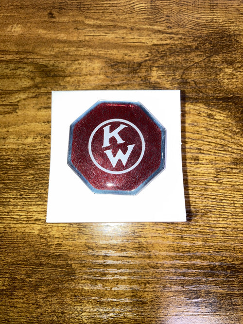 Old Logo Octagon Metallic Red Fist Kenworth Tractor & Trailer Air Valve Knobs