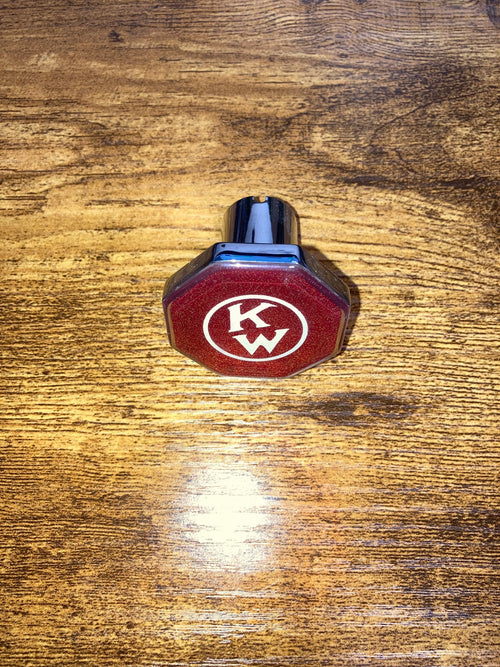 Old Logo Octagon Metallic Red Fist Kenworth Tractor & Trailer Air Valve Knobs