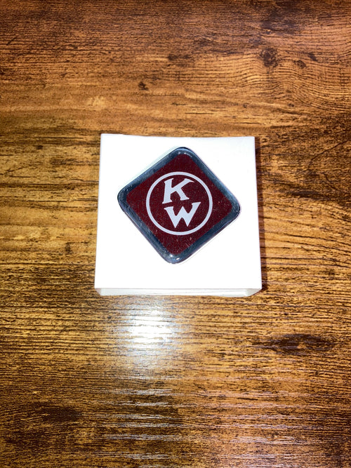 Old Logo Square Knob Metallic Red Fits Kenworth
