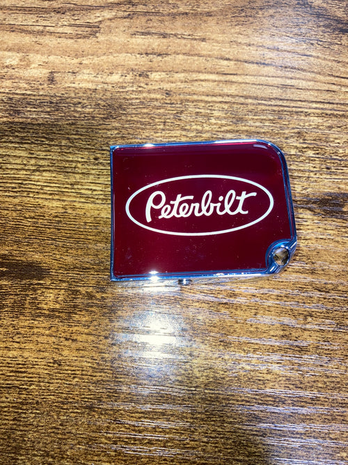 Rectangular Big Key Cover Fits Peterbilt Oval Logo Red