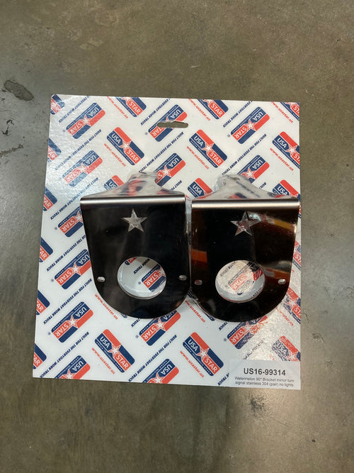 Watermelon 90° Bracket Mirror Turn Signal Stainless 304 ( PAir ) No Light