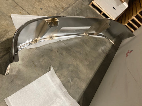 18” Chrome Bumper (Peterbilt 335 2006-2011) W/ Set Forward Axle, Step & Tow Holes