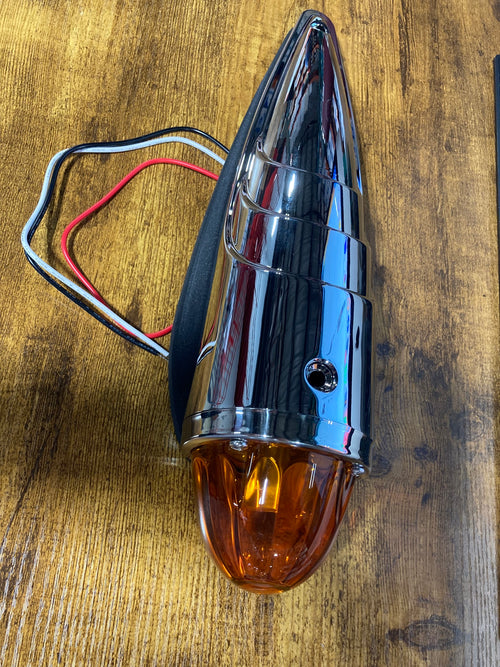 Amber/Amber Glass Watermelon Bullet Style Cab Star Led Light