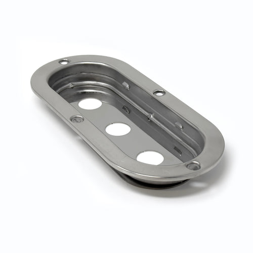 6" Oval Stainless Steel Light Bezel