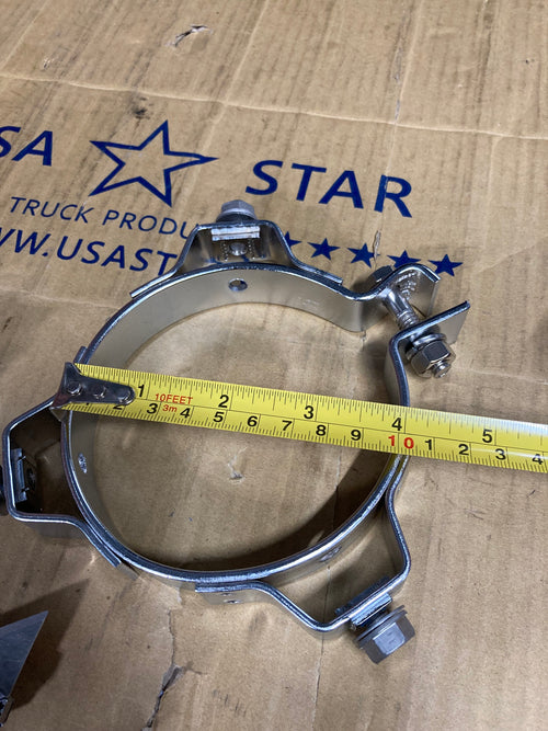 Premium 48” Heat Shield / Muffler Guard To Fit 4” Diameter In Stainless Steel Bright Finish With 4” Brackets Inlcuded