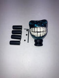 Wicked Skull Head Gear Shift Knob Lever Shifter Metallic Teal