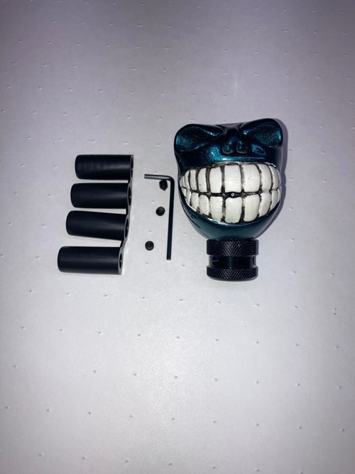 Skull Shift Knob Metallic teal