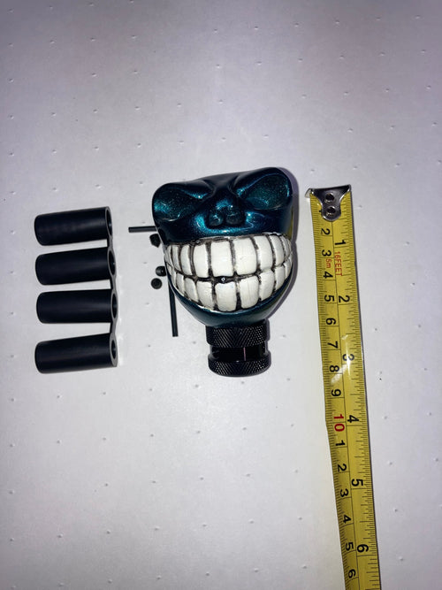 Skull Shift Knob Metallic teal