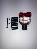Wicked Skull Head Gear Shift Knob Lever Shifter Metallic Candy Red.