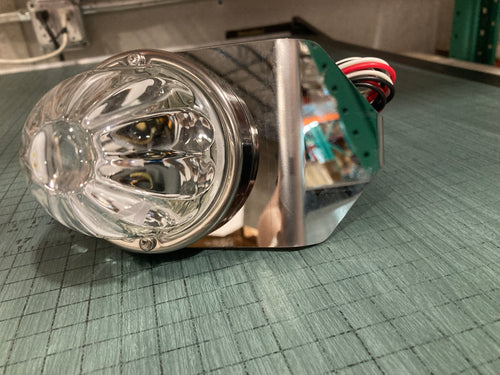 ( No Bulb ) Watermelon Light Angled Bracket Mirror Turn Signal Stainless 304