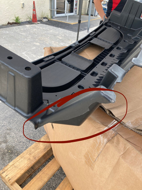 Center Bumper Assembly - With Center Bumper Assembly,  Mounting Holes Use with Chrome Overlay fits Freightliner Cascadia 2008-2017