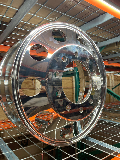 Aluminum Wheel / Rim 24.5" X 8.25" 10 Holes, Mirror Polish Finish On Both Sides (All Positions)