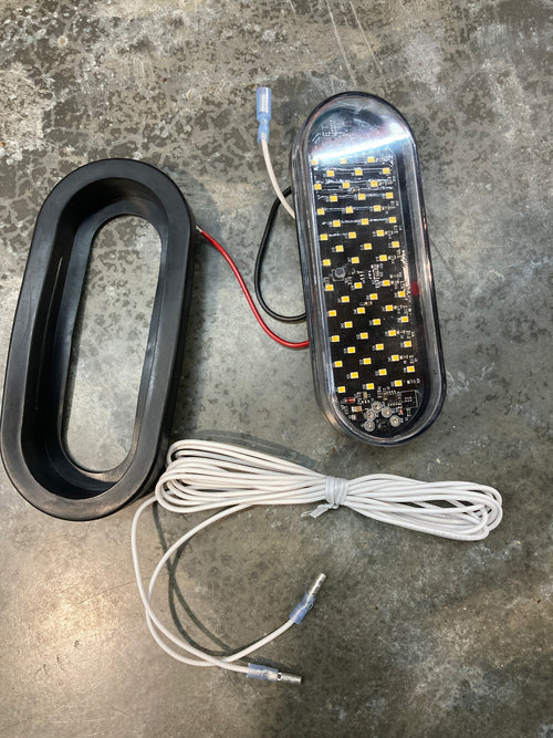 6" Warning Lights Strobe White/Amber 12/24 V