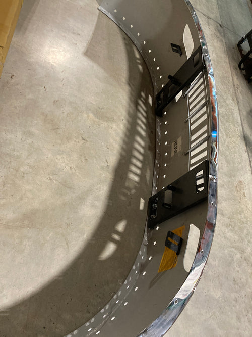 20" Chrome Bumper (International Prostar) W/ Air Vent, 35 = 3/4" Light Hole ( No Top Filler)
