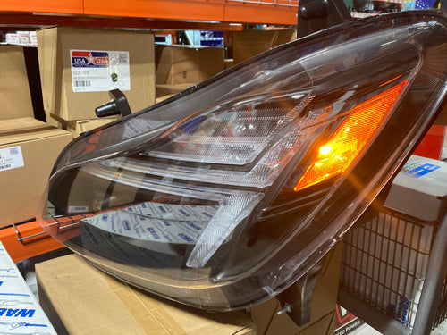 Headlight Assembly Black Housing Fits Kenworth T680 Next GEN 2022+ White Running Light, Amber Turn Signal Driver Side